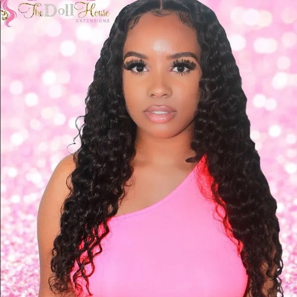 Deep Wave 9A Indian Hair 3 Bundles+Frontal